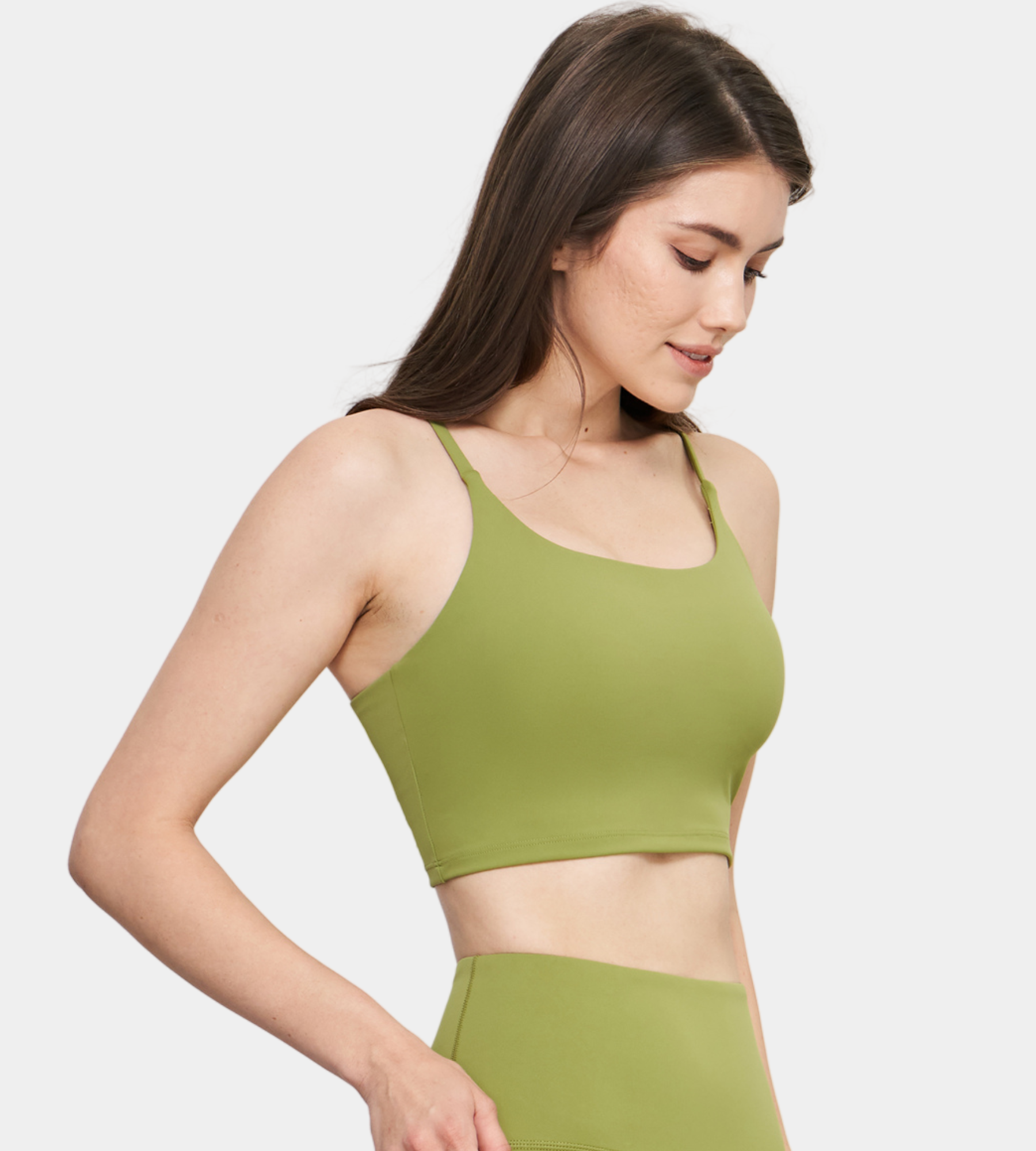 Women's Flow crop: Matcha